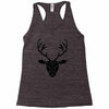 poly deer black Racerback Tank