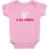 it all starts Baby Bodysuit