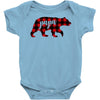 papa christmas bear Baby Bodysuit