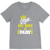 Kings Are Born In May V-Neck Tee