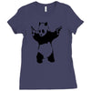 banksy panda pop Ladies Fitted T-Shirt