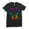 colorful music man Ladies Fitted T-Shirt