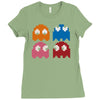 cool retro 80s pacman ghosts video games Ladies Fitted T-Shirt
