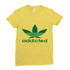 addicted ~ mens funny Ladies Fitted T-Shirt