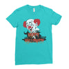 happy halloween clown Ladies Fitted T-Shirt