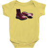 red doc marten skinhead boots, ideal birthday present or gift Baby Bodysuit