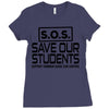 S.O.S. Save Our Students Ladies Fitted T-Shirt