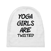 yoga girls are twisted Baby Beanies