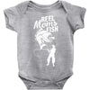 reel moms fish Baby Bodysuit