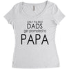best dad get promoted to papa Women's Triblend Scoop T-shirt