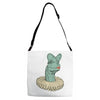 elizabethan dilophosaurus Adjustable Strap Totes