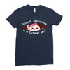 October Peeking Out Asian Baby Girl Ladies Fitted T-Shirt