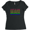 love is love, black lives matter, climate change is real, immigrants m Women's Triblend Scoop T-shirt