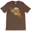 women's sugar skull purple T-Shirt