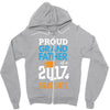 Class of 2017 Proud Grand Father Graduation Zipper Hoodie