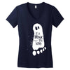eat drink and be scary Women's V-Neck T-Shirt