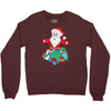 santa with piles of christmas Crewneck Sweatshirt