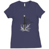 12. please pull this 012 Ladies Fitted T-Shirt