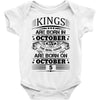 Real Kings Are Born On October 5 Baby Onesie