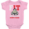 we all lift down here Baby Bodysuit