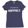 raised by hippies (2) Ladies Fitted T-Shirt