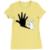 rabbit hand shadow Ladies Fitted T-Shirt