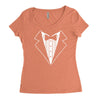 tuxedo fancy dress funny Women's Triblend Scoop T-shirt