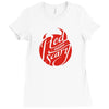 red means scary Ladies Fitted T-Shirt