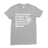 The Universe Is Made Of Protons Neutrons Electrons Morons Ladies Fitted T-Shirt