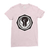 white and black Ladies Fitted T-Shirt
