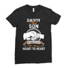 daddy and son not always eye to eye Ladies Fitted T-Shirt