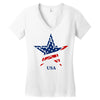 usa star Women's V-Neck T-Shirt