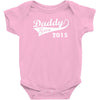 daddy since 2015   mens funny Baby Onesie