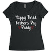 Happy First Father's Day Daddy Women's Triblend Scoop T-shirt