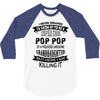 Super Cool Pop Pop Of A Freaking Awesome Granddaughter 3/4 Sleeve Shirt