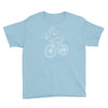 shark riding bicycle bike funny Youth Tee