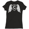 letter c with wings Ladies Fitted T-Shirt