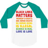 black lives matters, women's rights are human rights 3/4 Sleeve Shirt