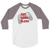 Eat Game Sleep 3/4 Sleeve Shirt