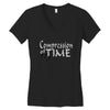 compression of time Women's V-Neck T-Shirt