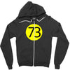 73 the perfect number t shirt the big bang theory cool funny Zipper Hoodie