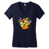 bad luck bowser Women's V-Neck T-Shirt