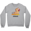 yoga pug exhale Crewneck Sweatshirt
