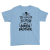 You Cant Scare Me I am Biker Brother Youth Tee