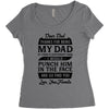 Dear Dad Thanks for Being My Dad Women's Triblend Scoop T-shirt
