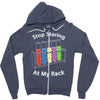 stop staring at my rack Zipper Hoodie