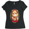 brown bear Women's Triblend Scoop T-shirt