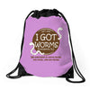 i got worms t shirt Drawstring Bags