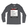 funny stag night checklist, ideal gift, christmas present Long Sleeve Shirts