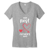 Our First Father's Day! Baby Girl Women's V-Neck T-Shirt